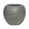 Abby Ball Plant Pot - Ridged Dark Grey -HousePlants Shop 6FSTRIGA2