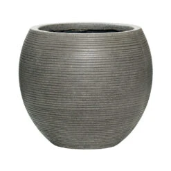 Abby Ball Plant Pot - Ridged Dark Grey -HousePlants Shop 6FSTRIGA4