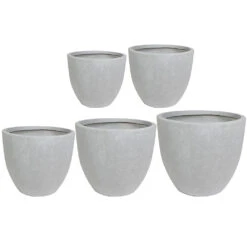 HousePlants Shop 39 Ace Planters - Set Of 5 - Grey