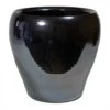 Amora Plant Pot - Anthracite Mirror -HousePlants Shop Amora Plant Pot Anthracite Mirror 32x32cm