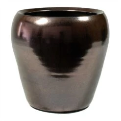Amora Plant Pot - Black Gold -HousePlants Shop Amora Plant Pot Black Gold 21x21cm