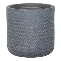 Angle Cylinder Plant Pot - Grey -HousePlants Shop Angle Cylinder Plant Pot Grey