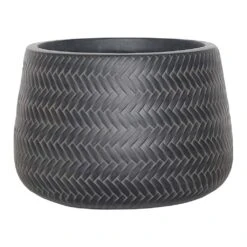 Angle Darcy Plant Pot - Anthracite