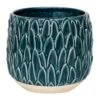 Arles Leaf Plant Pot - Teal -HousePlants Shop Arles Leaf Plant Pot Teal 17x17cm