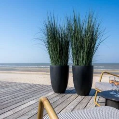 Ben Natural Planter - Black -HousePlants Shop Ben Natural Planter Black 3