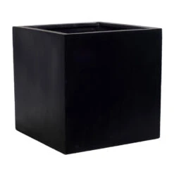 Block Natural Planter - Black -HousePlants Shop Block Natural Planter Black 30x30x30cm