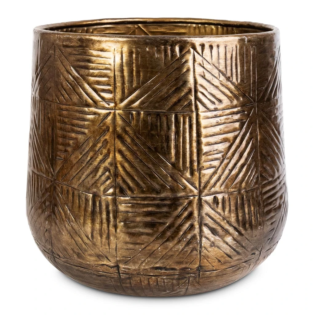 Calvin Metal Plant Pots - Set Of 3 - Matt Gold 11 Calvin Metal Plant Pots - Set Of 3 - Matt Gold - Image 9