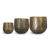 Calvin Metal Plant Pots - Set Of 3 - Matt Gold -HousePlants Shop Calvin Metal Plant Pots Set3 Matt Gold