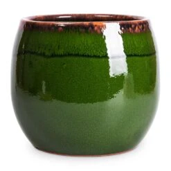 Charlotte Plant Pot - Green -HousePlants Shop Charlotte Plant Pot Green 19x16cm
