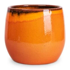 Charlotte Plant Pot - Orange 24 Charlotte Plant Pot - Orange -HousePlants Shop Charlotte Plant Pot Orange 23x20cm