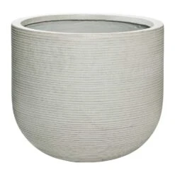 Cody Plant Pot - Ridged Cement -HousePlants Shop Cody Plant Pot Ridged Cement 42x37cm
