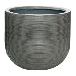 Cody Plant Pot - Ridged Dark Grey -HousePlants Shop Cody Plant Pot Ridged Dark Grey 42x37cm