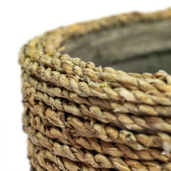 Cody Plant Pot - Straw Grass -HousePlants Shop Cody Plant Pot Straw Grass Close Up