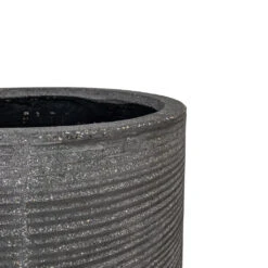 Cody Plant Vase - Ridged Dark Grey -HousePlants Shop Cody Plant Vase Ridged Dark Grey 28x45cm 1