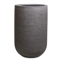 Cody Plant Vase - Ridged Dark Grey -HousePlants Shop Cody Plant Vase Ridged Dark Grey 35x55cm 1