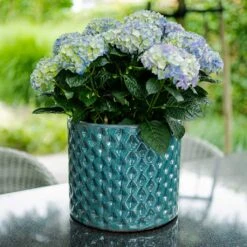 Dion Planters - Set Of 3 - Ocean Blue -HousePlants Shop Dion Planter Ocean Blue Outdoor Plant