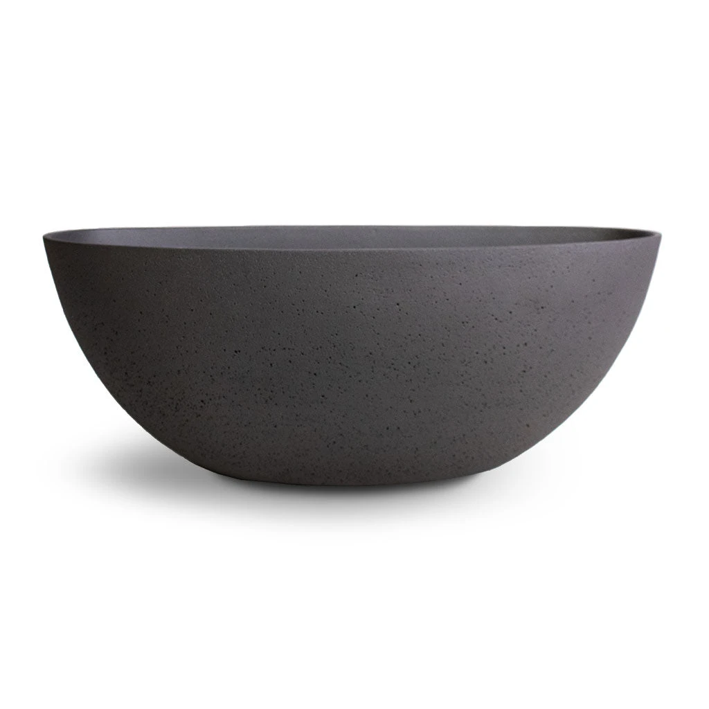Dorant Refined Oval Plant Bowl - Volcano Black 4 Dorant Refined Oval Plant Bowl - Volcano Black - Image 2