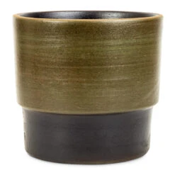 Erik Plant Pot - Dark Olive -HousePlants Shop Erik Plant Pot Olive 20x18cm