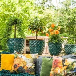 Felix Planters - Set Of 4 - Ocean Blue -HousePlants Shop Felix Planter Set4 Ocean Blue Outdoor Plants