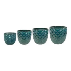 Felix Planters - Set Of 4 - Ocean Blue -HousePlants Shop Felix Planters Set4 Ocean Blue