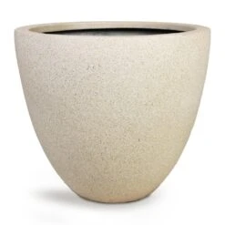 Grigio Egg Pot Planter - Antique White Concrete -HousePlants Shop Grigio Egg Pot Planter Antique White Concrete 32x29cm