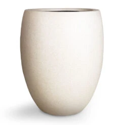 Grigio Tall Balloon Planter - Antique White Concrete -HousePlants Shop Grigio Tall Balloon Planter Antique White Concrete 40x50cm 1