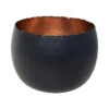 Hammered Bowl - Black With Copper -HousePlants Shop Hammered Bowl Black Copper30