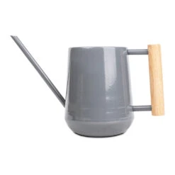 Indoor Watering Can 0.7L - Charcoal With Beech Handle -HousePlants Shop Indoor Watering Can 0.7L Charcoal with Beech Handle