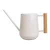 Indoor Watering Can 0.7L - Stone With Beech Handle 1 Indoor Watering Can 0.7L - Stone With Beech Handle -HousePlants Shop Indoor Watering Can 0.7L Stone with Beech Handle