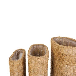 Isaac Plant Baskets - Set Of 3 - Oval - Natural -HousePlants Shop Isaac Plant Baskets Set of 3 Round Natural 4