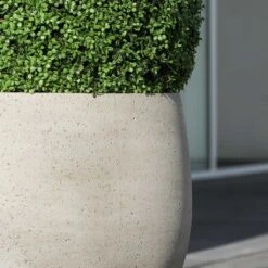 Jumbo Orb Planter - Stone Washed -HousePlants Shop Jumbo Orb Planter Stone Washed Close Up