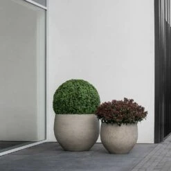 Jumbo Orb Planter - Stone Washed -HousePlants Shop Jumbo Orb Planter Stone Washed Outdoor Plants