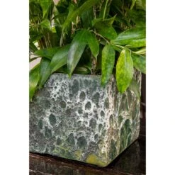 Lava Cube Relic Planter - Jade -HousePlants Shop Lava Cube Relic Planter Jade Close