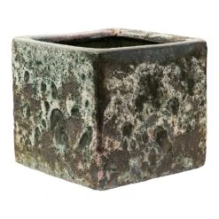 Lava Cube Relic Planter - Jade -HousePlants Shop Lava Cube Relic Planter Jade Large