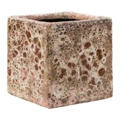 Lava Cube Relic Planter - Pink -HousePlants Shop Lava Cube Relic Planter Pink Small
