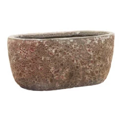 Lava Oval Relic Plant Bowl - Pink -HousePlants Shop Lava Oval Relic Plant Bowl Pink 38x24x19cm