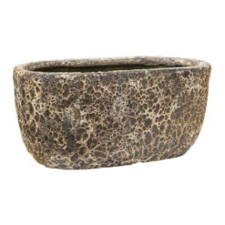Lava Oval Relic Plant Bowl - Rust 10 Lava Oval Relic Plant Bowl - Rust -HousePlants Shop Lava Oval Relic Plant Bowl Rust 38x24x19cm