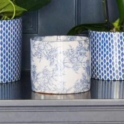 Lazzaro Plant Pot - Vintage Foliage -HousePlants Shop Lazzaro Plant Pot Vintage Foliage 15 x 13cm