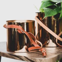 Floro Hanging Plant Pot - Copper -HousePlants Shop Lifestyle Floro Hanging Plant Pot Copper 13x13cm 1