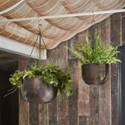 Mayfair Hanging Plant Pot - Mocha -HousePlants Shop Lifestyle Mayfair Hanging Plant Pot Mocha 21x16cm