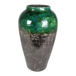Lindy Bottle Plant Vase - Black Green -HousePlants Shop Lindy Bottle Plant Vase Black Green