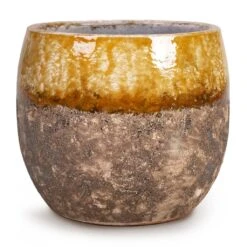 Lindy Plant Pot - Ochre 24 Lindy Plant Pot - Ochre -HousePlants Shop Lindy Plant Pot Ochre 19x16cm