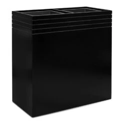 Line-Up Rectangle Planter - Matt Black -HousePlants Shop Line Up Rectangle Planter Matt Black 74x38x75cm