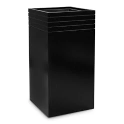 Line-Up Tall Square Planter - Matt Black 9 Line-Up Tall Square Planter - Matt Black -HousePlants Shop Line Up Tall Square Planter Matt Black 38x38x75cm