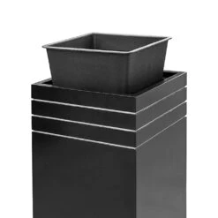Line-Up Tall Square Planter - Matt Black 8 Line-Up Tall Square Planter - Matt Black -HousePlants Shop Line Up Tall Square Planter Matt Black Lifestyle 2