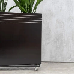 Line-Up Rectangle Planter - Matt Black -HousePlants Shop Line Up Tall Square Planter Matt Black Lifestyle 3