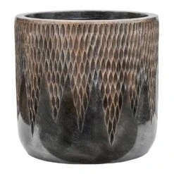 Luxe Lite Comet Cylinder Planter - Bronze 15 Luxe Lite Comet Cylinder Planter - Bronze -HousePlants Shop Luxe Lite Comet Cylinder Planter Bronze Medium