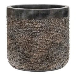 Luxe Lite Layer Cylinder Planter - Bronze