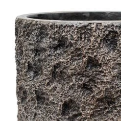 Luxe Lite Moon Cylinder Planter - Bronze -HousePlants Shop Luxe Lite Moon Cylinder Planter Bronze Close Up