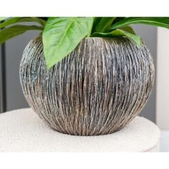 Luxe Lite Waterfall Globe Planter - Bronze -HousePlants Shop Luxe Lite Waterfall Globe Planter Bronze Small Houseplant